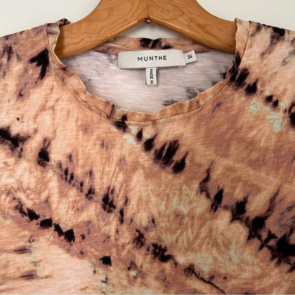 Munthe peach tie dye mail relaxed casual midi dress - Picture 4 of 7